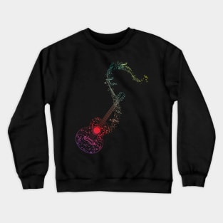 Acoustic Guitar and Music Notes Crewneck Sweatshirt